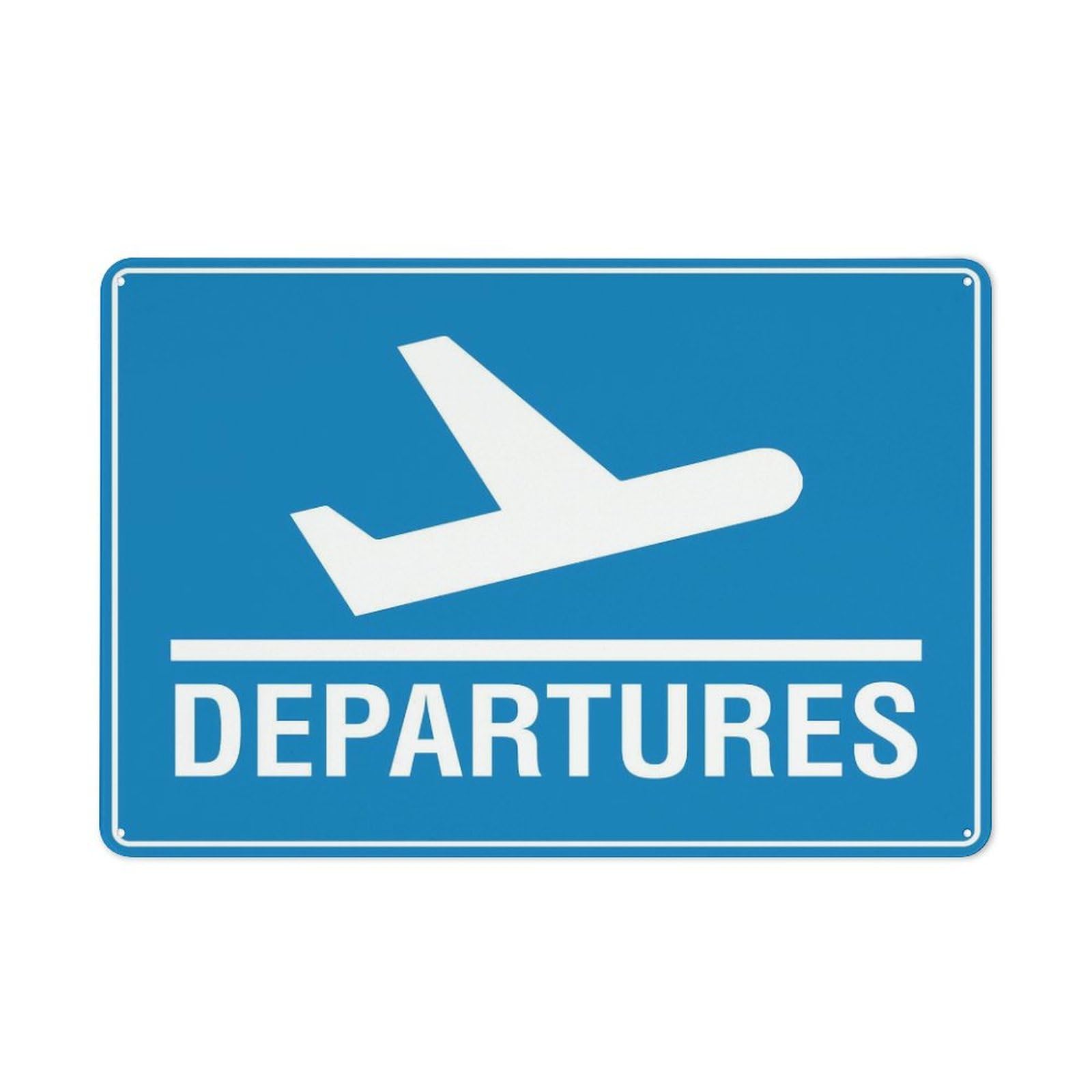 Xewazd A1953 Departures Rustic 8"X12" Metal Tin Sign - Outdoor & Home Wall Decor For Cafe, Bar & Kitchen