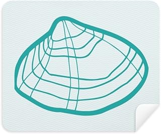 Marine Life Scallop Green Illustration Cleaning Cloth Screen Cleaner 2pcs Suede Fabric