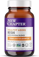 New Chapter Reishi Mushroom - LifeShield Reishi for Healthy Aging + Organic Reishi Mushroom + Vegan + Non-GMO, Nootropic Ingredients - 60 ct