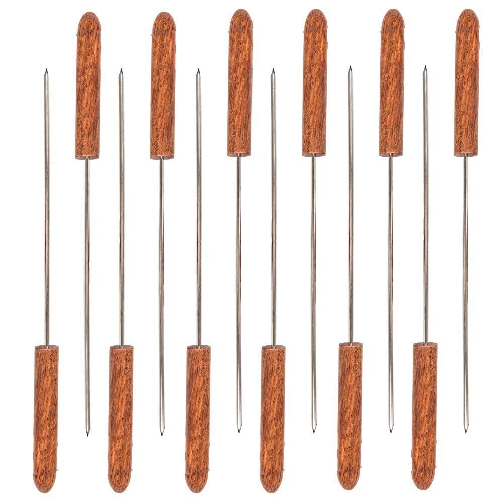 TrustBasket Premium Stainless Steel Skewers for Grilling (Set of 12)– Heavy Duty Kabab Skewer Set, Perfect Barbeque Skewers and Barbecue Sticks for Skewer Grill – Rustproof and Reusable (B0855W2NHP) Amazon Price History, Amazon Price Tracker