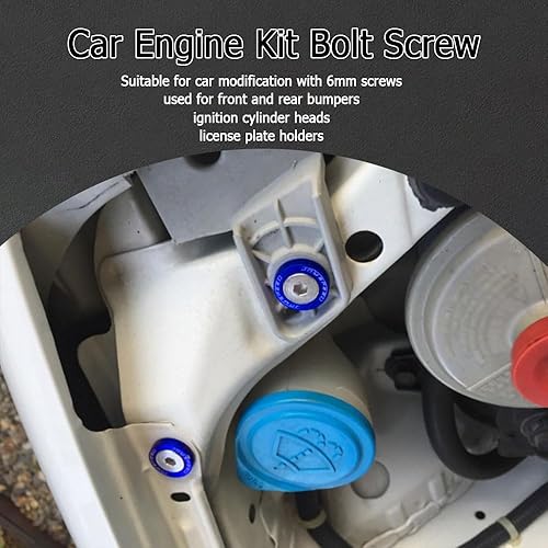 Miniatura 7 de 20 piezas de pernos de arandela de parachoques de defensa, kit de vestimenta de aluminio para arandela de guardabarros, accesorios de arandela de