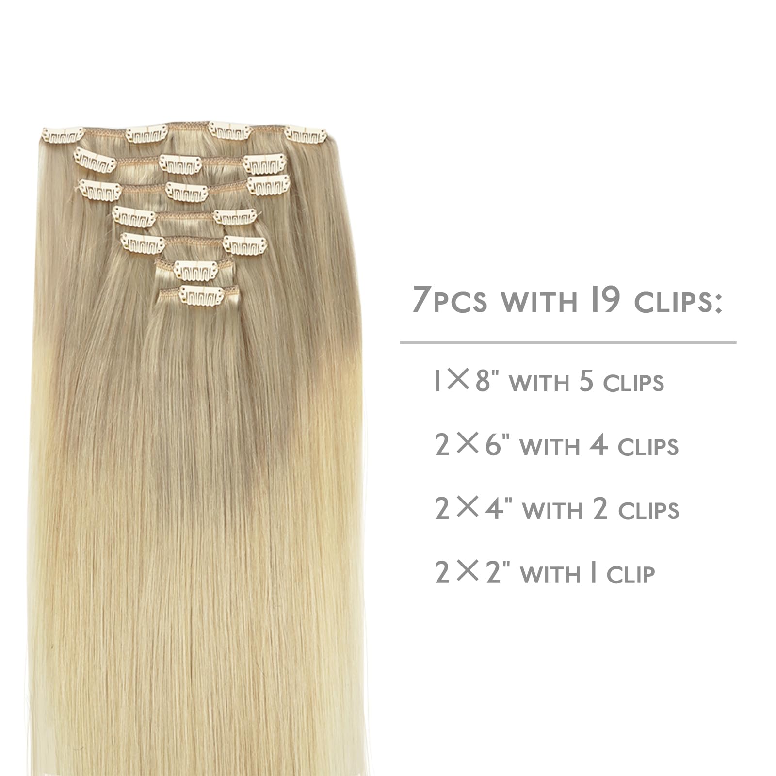 WENNALIFE Clip in Hair Extensions Human Hair 16 Inch 120g 7pcs Dark Brown Hair Extensions Clip in for Women Real Human Hair Double Weft Rallonge Cheveux Humain Extension Real Hair Extensions — view 273