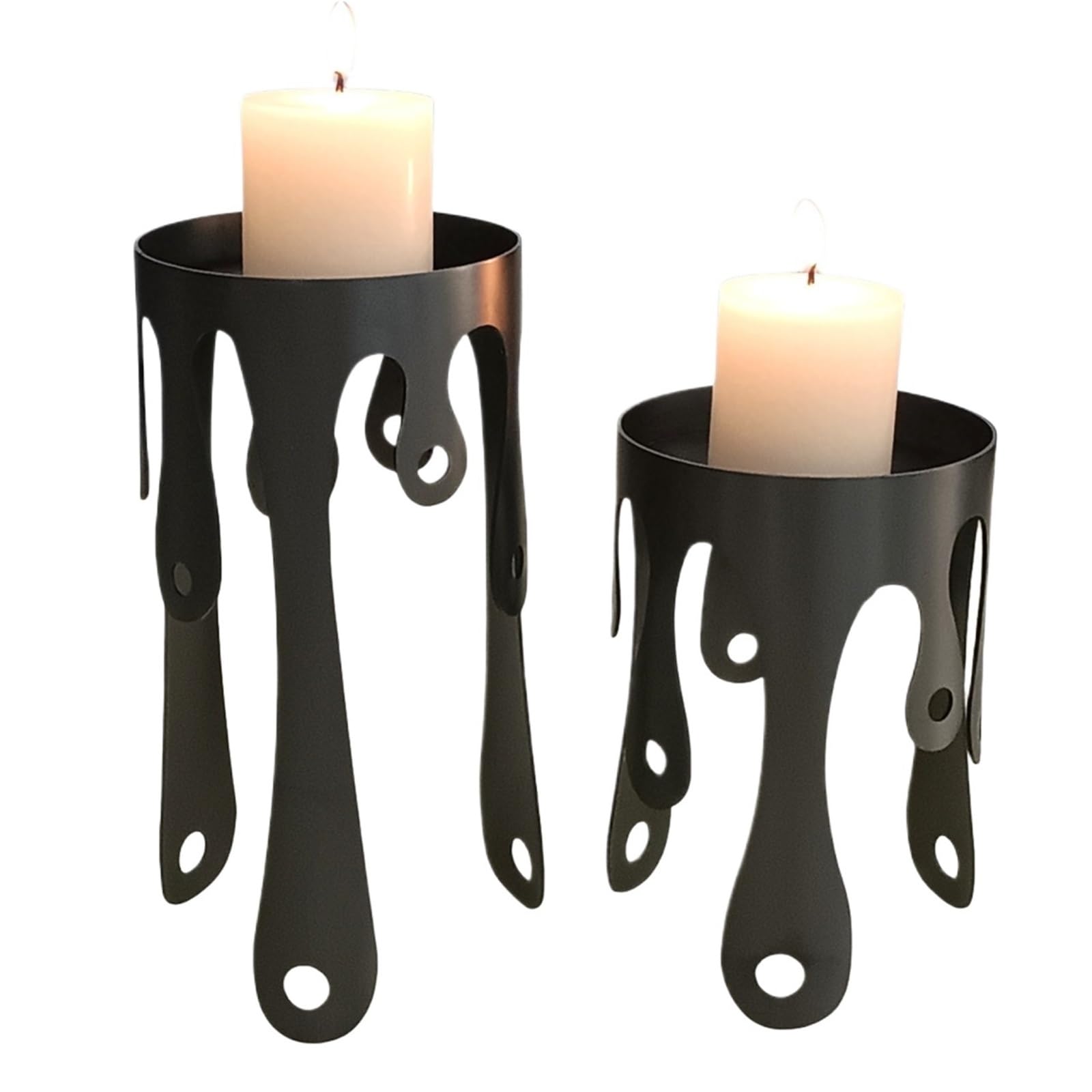 Bougeoir en métal black gun chandelier vintage pour la décoration de table de fête