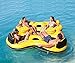 Bestway Hydro-Force Rapid Rider 4 Person Inflatable River Tube Water Float Lounger with Built-in Backrests, Cupholders, Coolers, and Handles, Blue