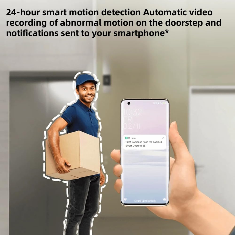 XIAOMI Smart Doorbell 3S Timbre Inteligente con Cámara 2K Negro