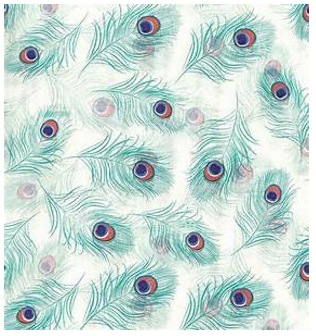 Peacock Feathers Gift Bag Box Tissue Paper Wrapping Lining Sheets 35x45cm (50 Sheets)