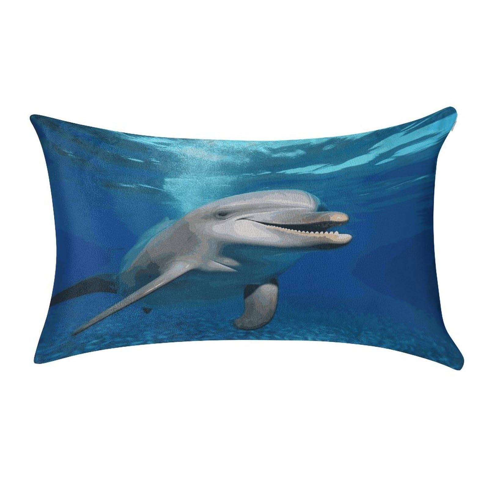 Btcowzrv Style Happy Dolphin Pillow Cover Pillow Case Pillowcase