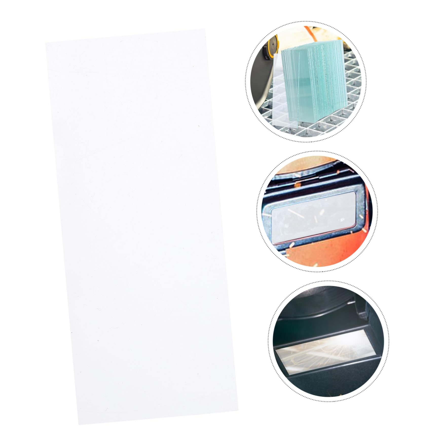 Lente de Vidrio para Soldadura Transparente 100 Piezas | Accesorio para Capucha, Corte y Desbaste, Protección Ocular, Repuesto para Casco