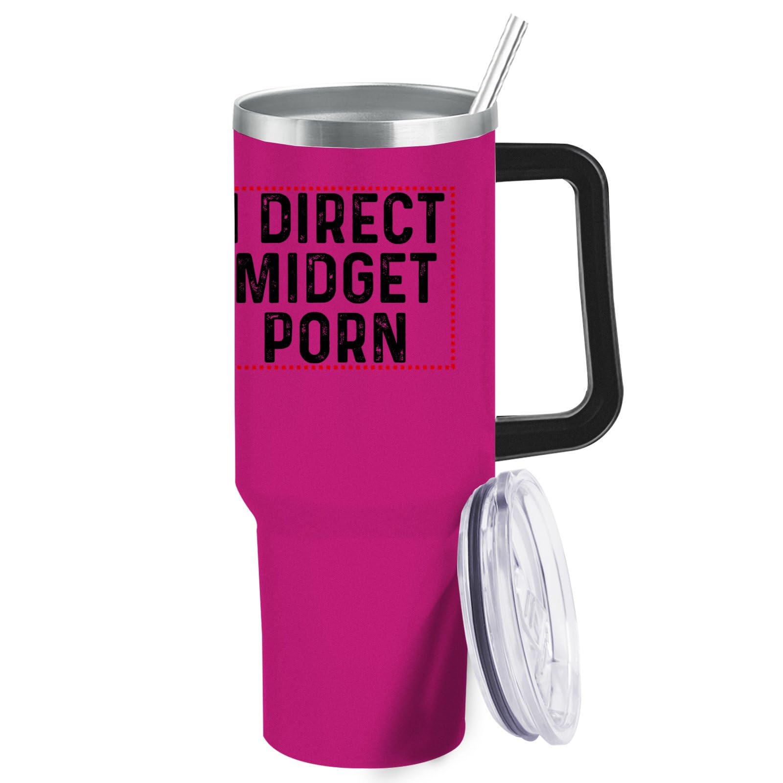 Amazon.com | 40 Oz Tumbler With Handle I Direct Midget Porn Tumbler Pink  Tumbler With Lid And Straw Insulated Tumblers Stainless Steel Tumbler:  Tumblers \u0026 Water Glasses