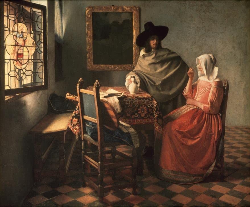 Tableau Seigneur et Dame au vin sublimez votre décoration de chambre vintage