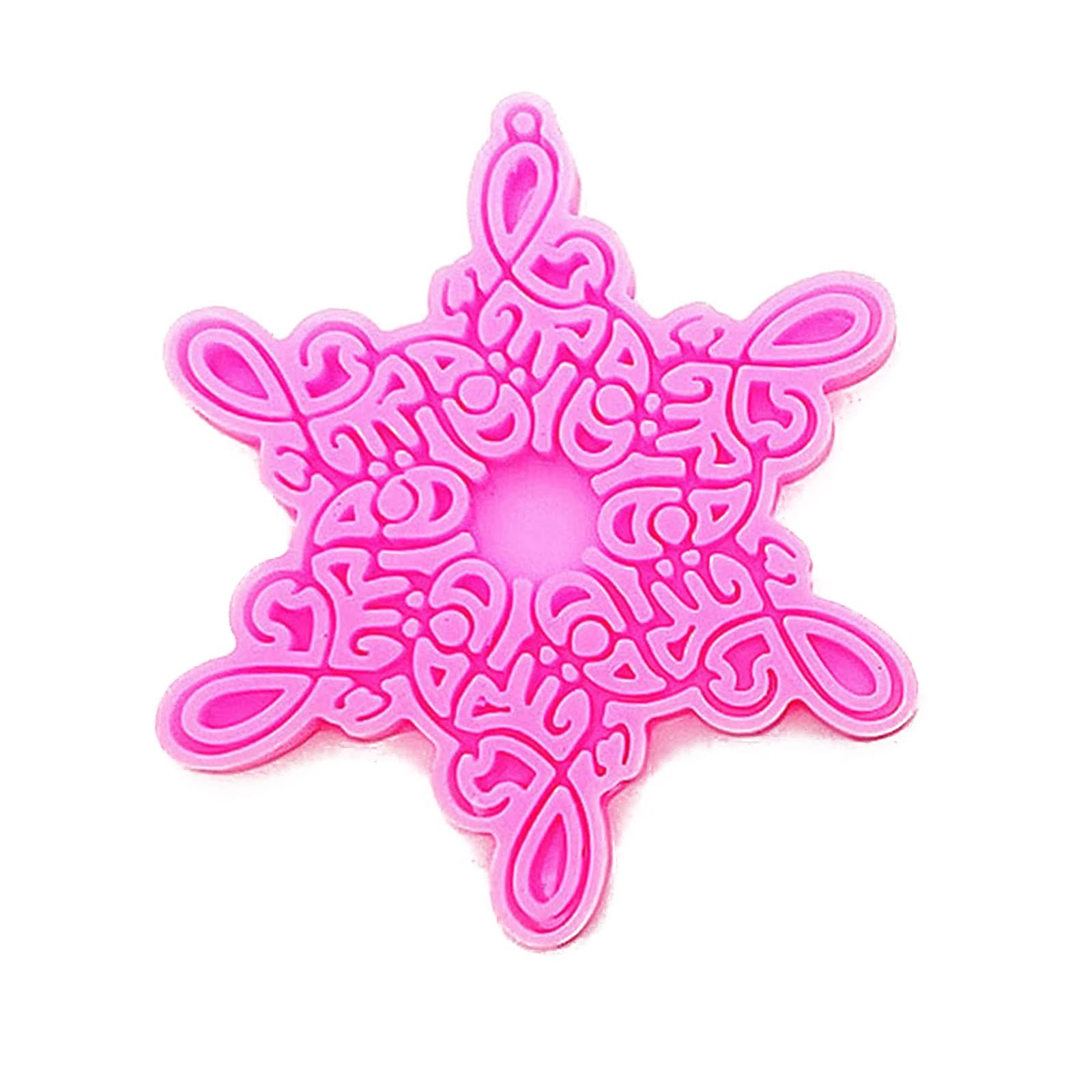 ordinarYone Snowflake Mold Resin Silicone Crystal Christmas Storage Tray Mold for Making Fruit Storage Plate