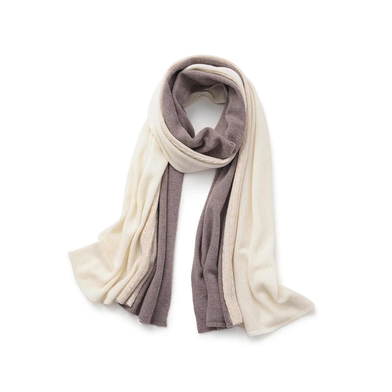 Scialle per donna Sciarpa calda autunnale e invernale in maglia, morbida sciarpa in puro cashmere