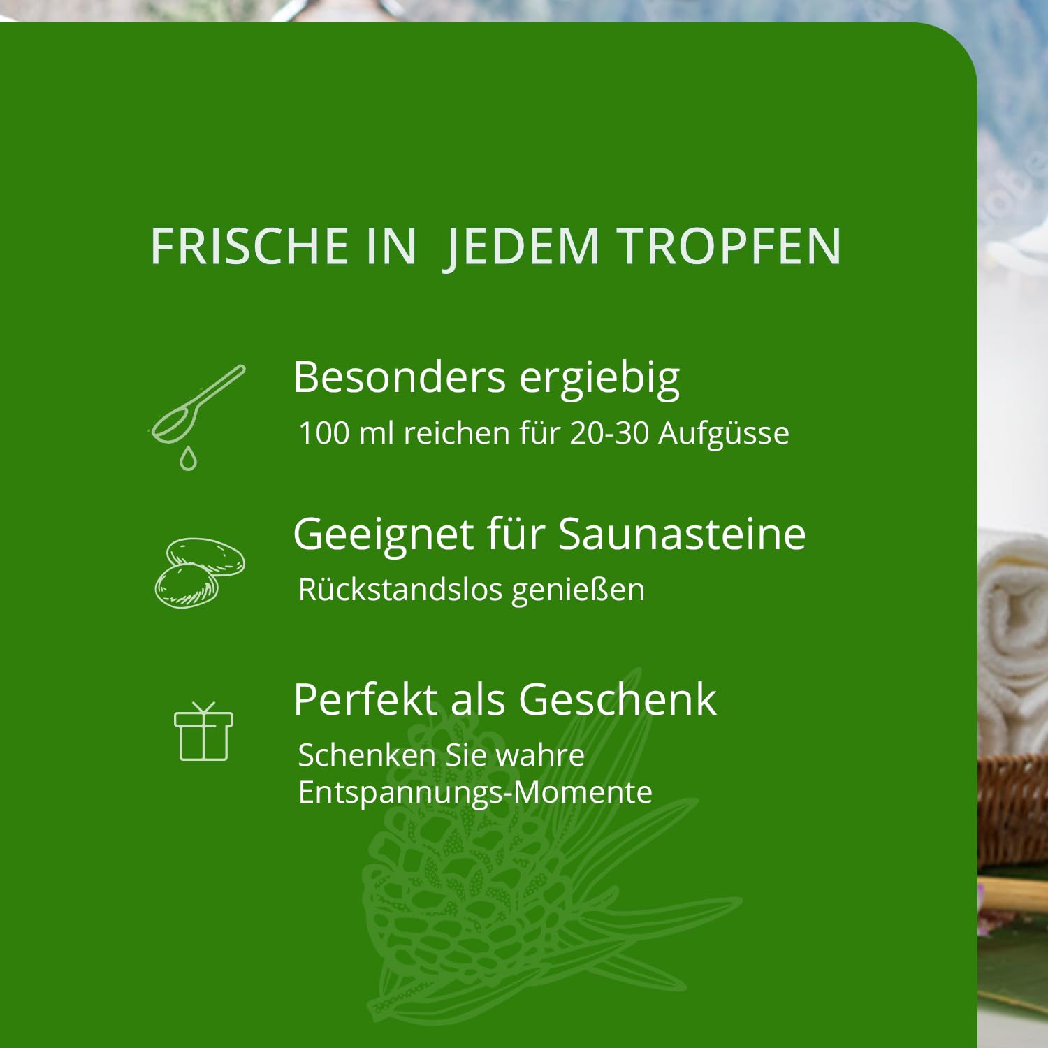 Saunaaufguss Set [AtemFrei-Komplex Formel] Saunadüfte & ätherische Öle - Tolles Saunaaufguss Probierset, Saunaöl Saunaduft Sauna-Zubehör Wellness Aufguss Duftöl - Set Frisch