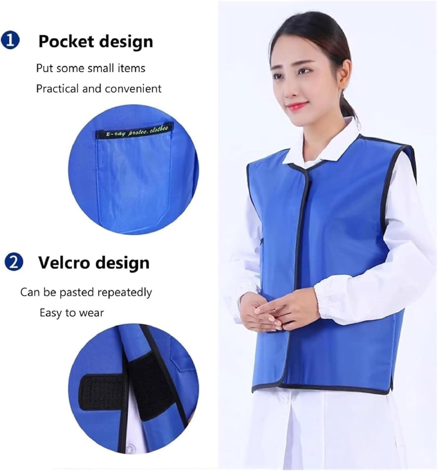 Tablier en Plomb Tablier De Gilet De Protection Contre Les Rayons X pour Clinique Et Usine, Tablier De Protection Dentaire Léger Contre Les Rayons X