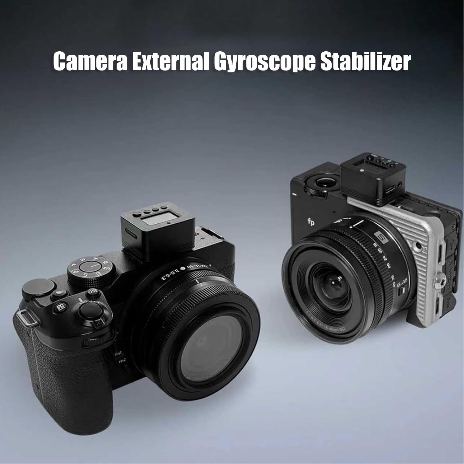 Box Stabilizzatore per Fotocamera con Giroscopio, Stabilizzatore Video Anti-Vibrazione con Oltre 35 Ore di Autonomia - Attacco Hot Shoe, Struttura in Alluminio per Smartphone e Action Camera