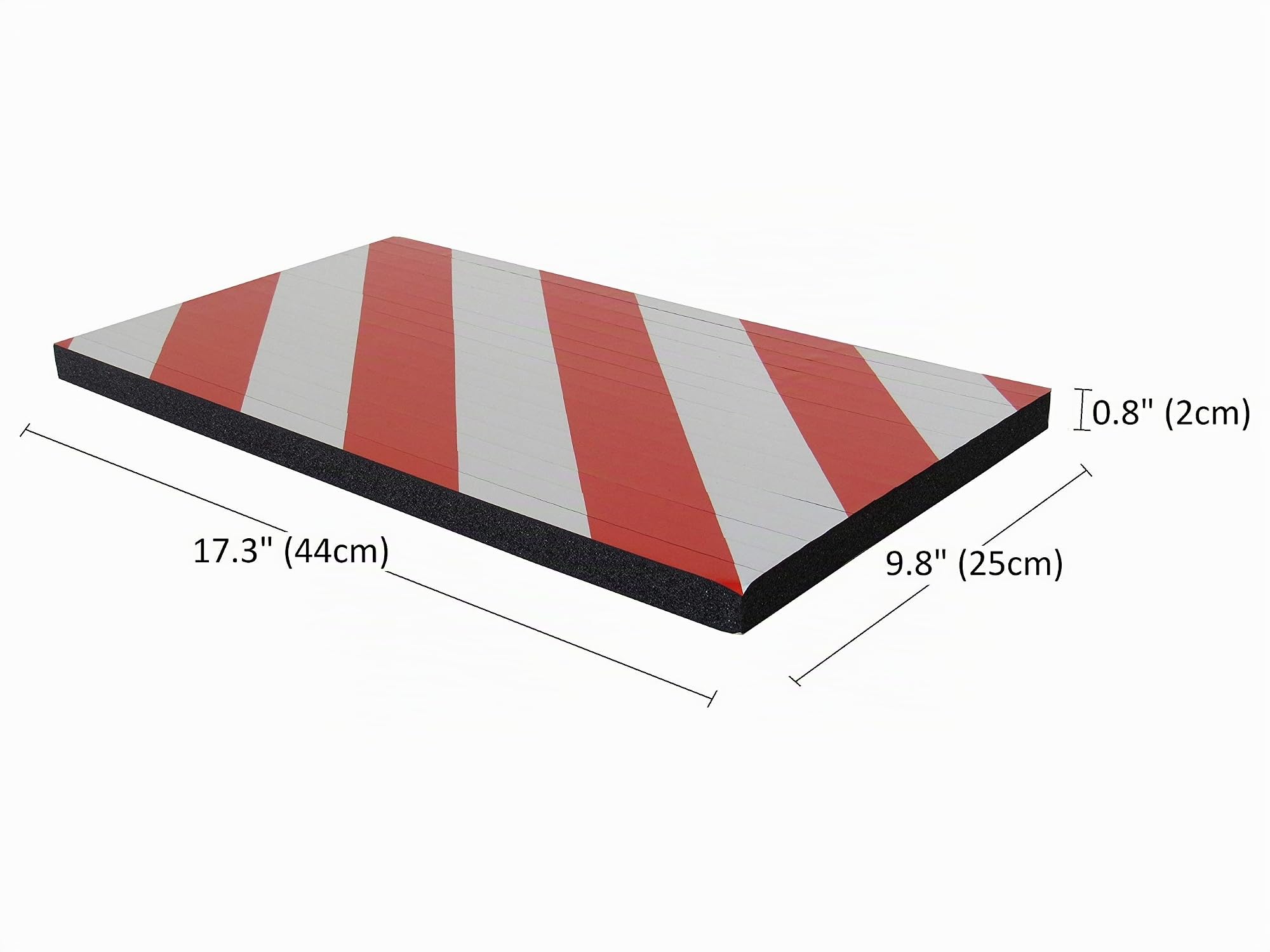 Pare-Chocs, Adhésives, pour Protéger Les Garages, Entaillé pour s'adapter aux Bords Arrondis, 44x25x2cm, 4 pièces (Rouge Blanc)