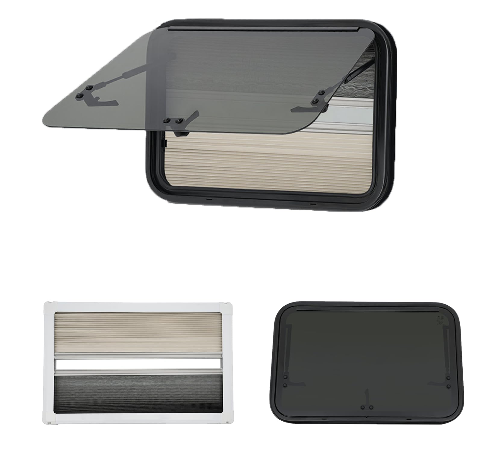 70x45cm Ventana de caravana 85°Ventana Camper Homologada estor