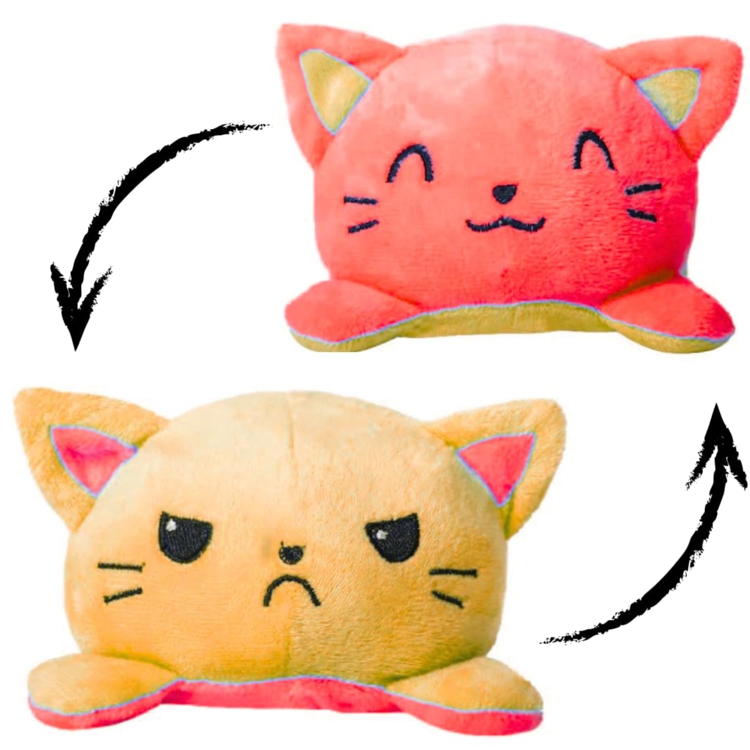 Mini Steps Reversible Cat Plush Toy for Kids | Ultra-Soft & Washable Stuffed Animal for Toddlers | Cute Flip Soft Toy for Girls & Boys | Non-Toxic Gift for Babies & Children-image-33