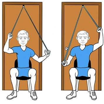 Vernie Overhead Shoulder Pulley for Physiotherapy for Men and Women (RED)