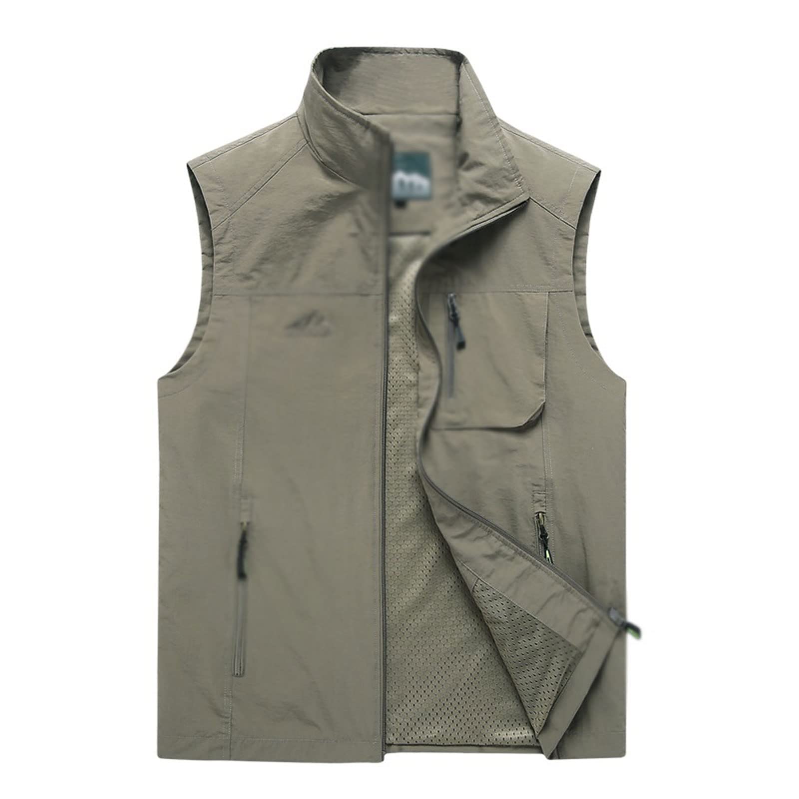 Psampa Chaleco Men Vests Autumn Mens Sleeveless Vest Spring Summer Casual  Travels Vest Outdoors Thin Big Size Vest Waistcoat Men Clothes (Color