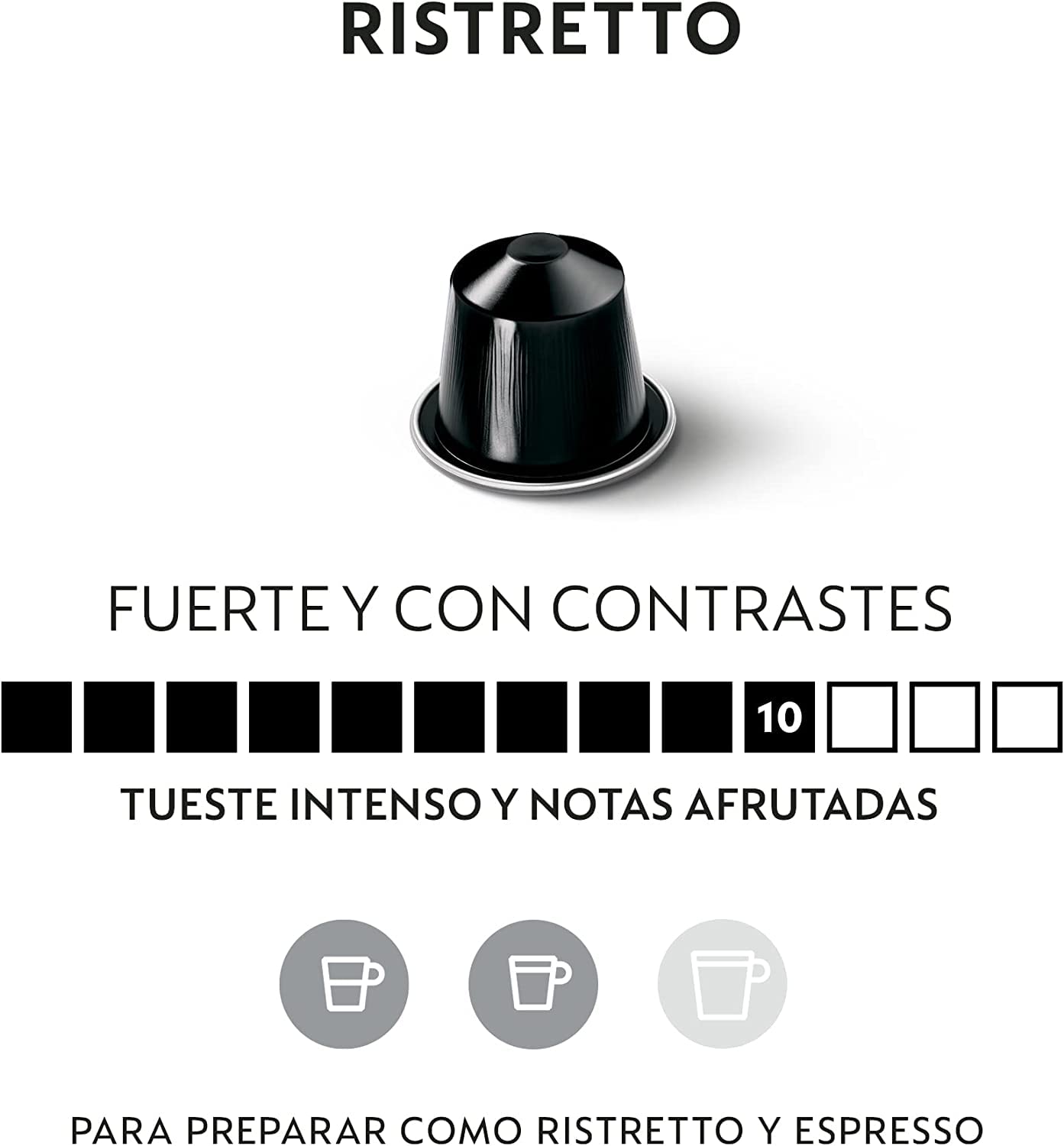Nespresso Original Cápsulas de Café Ristretto, 100 Cápsulas para Máquina de Café, Cafetera, Tueste Intenso con Notas Afrutadas…