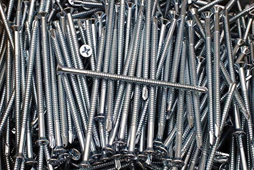 Tornillos Autoperforantes Phillips Cabeza Plana 1/4" x 5" Zinc