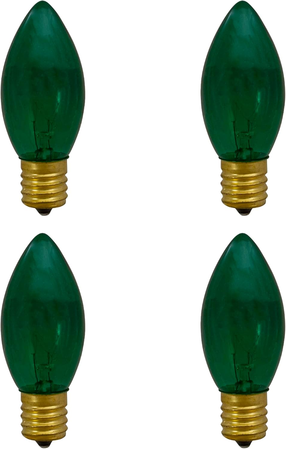 Northlight C9 Transparent Christmas Replacement Bulbs - Green - 4ct