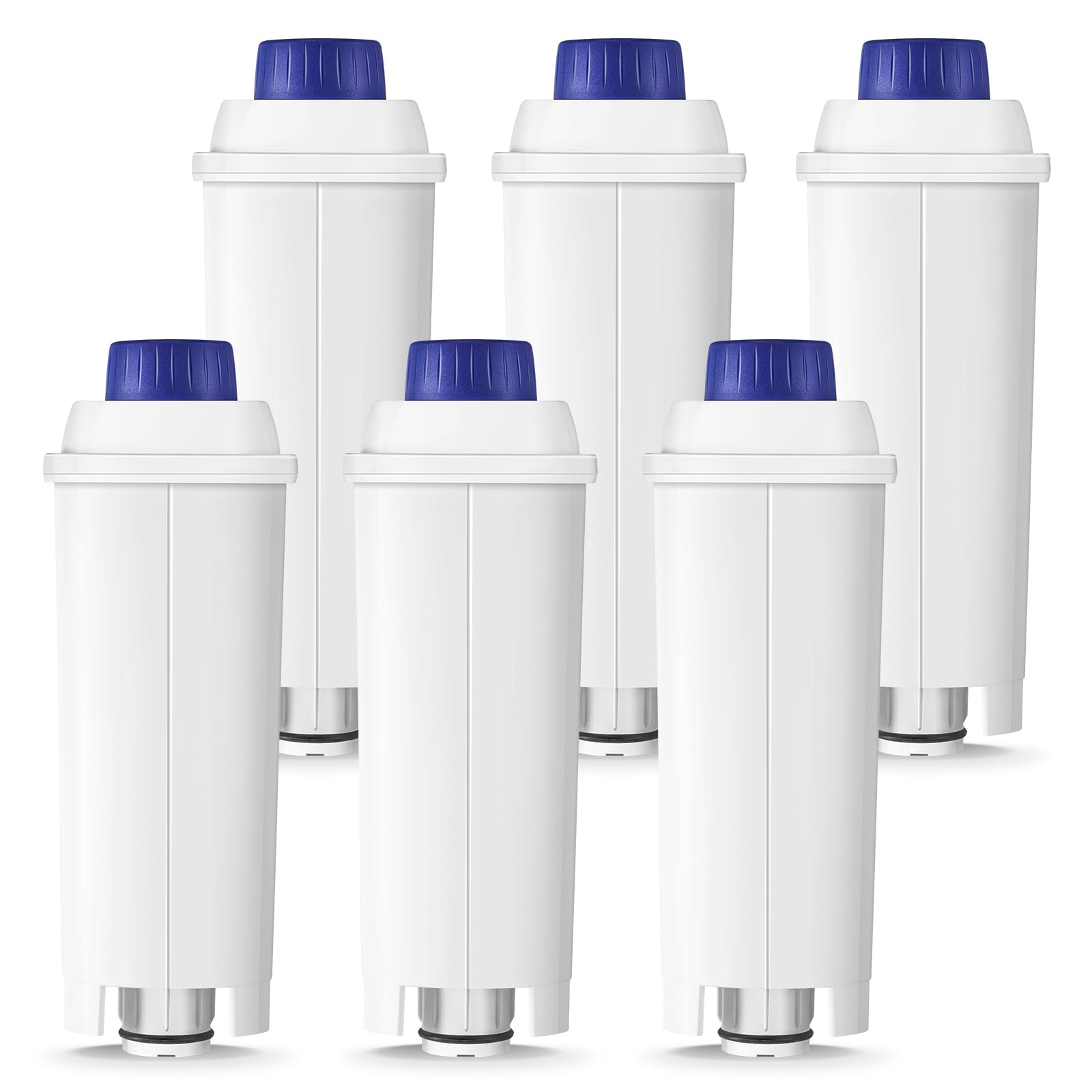 Water Filter Cartridge Replacement for Espresso Coffee Machines - Compatible with ECAM, ETAM, ESAM, Dinamica, Eletta Series - Improves Taste & Protects Your Machine, 6-Pack for Home Use