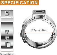 Vista 6 de 100 PCS Anillos de Abrazadera de Cincha PEX de 1/2 Pulgada, Abrazaderas de Manguera de Una Sola Oreja de Acero Inoxidable 304 para Conexiones