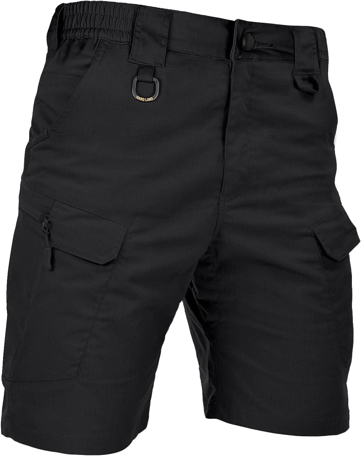 Men's Tactical Cargo Shorts 9.5 Inches Waterproof Ripstop Elastic Waist BDU Hiking Shorts Work
