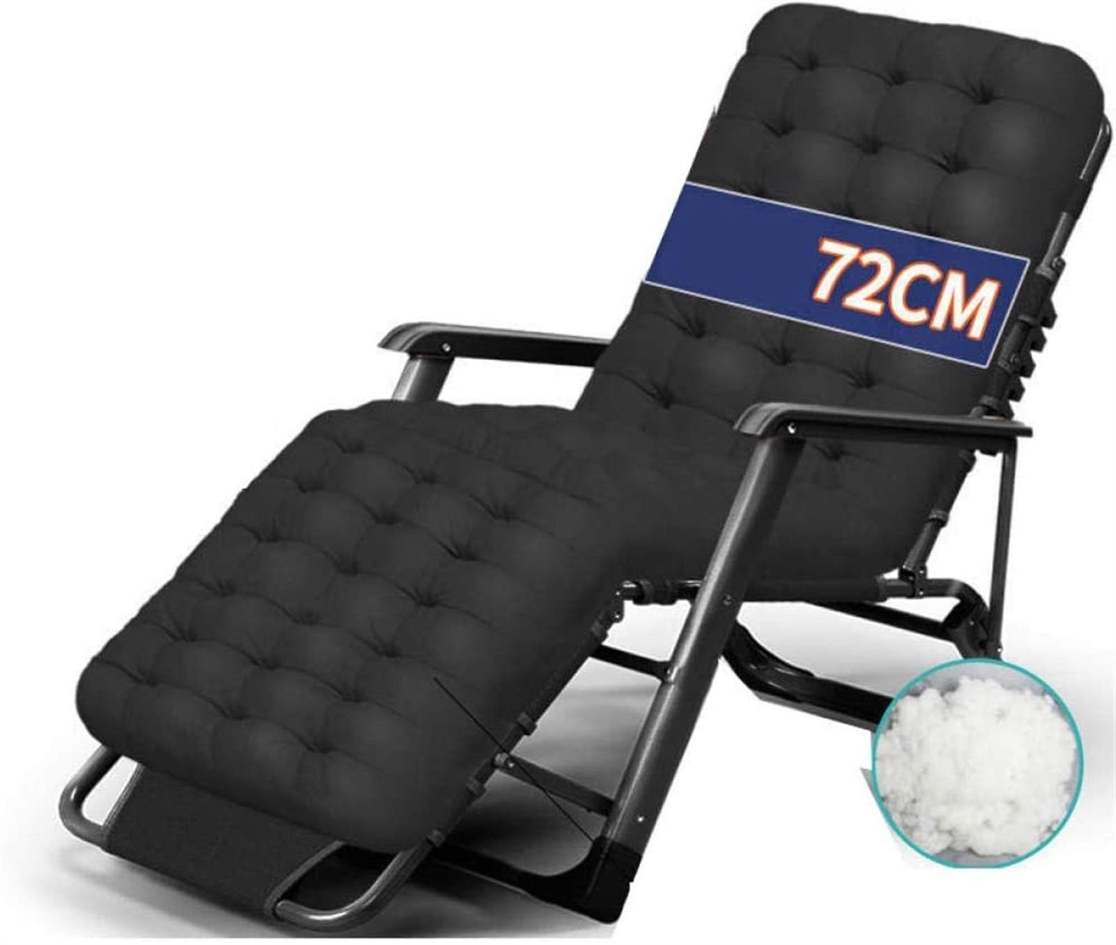 Chaise Décontractée pour Patio de Jardin, Transat Mobile Multi-Position