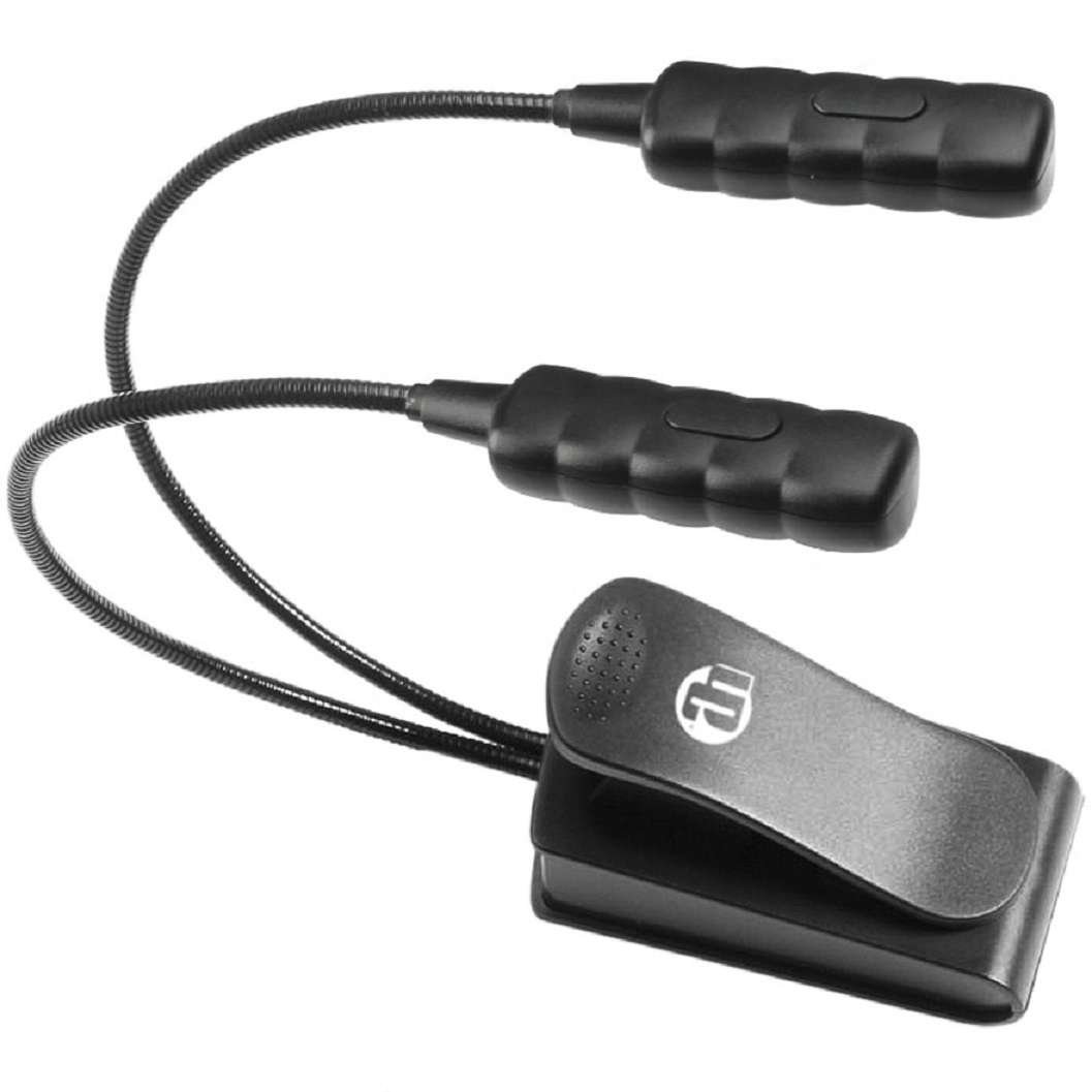2 Stück ADAM HALL SLED 2 ULTRA - LED 2-Arm Notenpultleuchte incl. 6x AA Batterien, Flexilight Minilight Schwanenhalslampe Leselampe Klemmlampe SLED2ULTRA