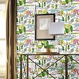 RoomMates Waverly RMK11888RL Arrondissement Peel and Stick Wallpaper, 18 in x 18.86 ft