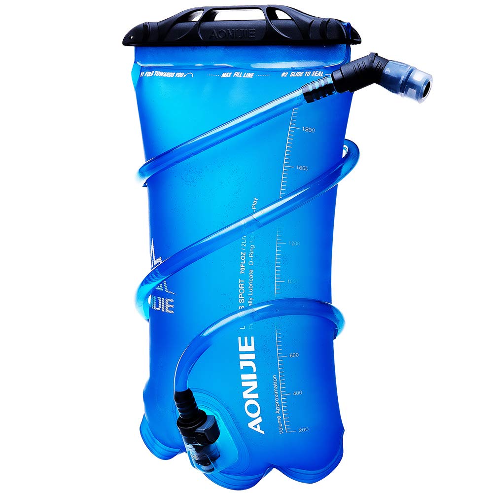 Hydration Bladder, 1.5L/2L Foldable TPU Water Reservoir, Leak-Proof BPA Free Water Bag for Backpacks, Outdoor Sport, Running, Camping, Hiking, Bicycle
