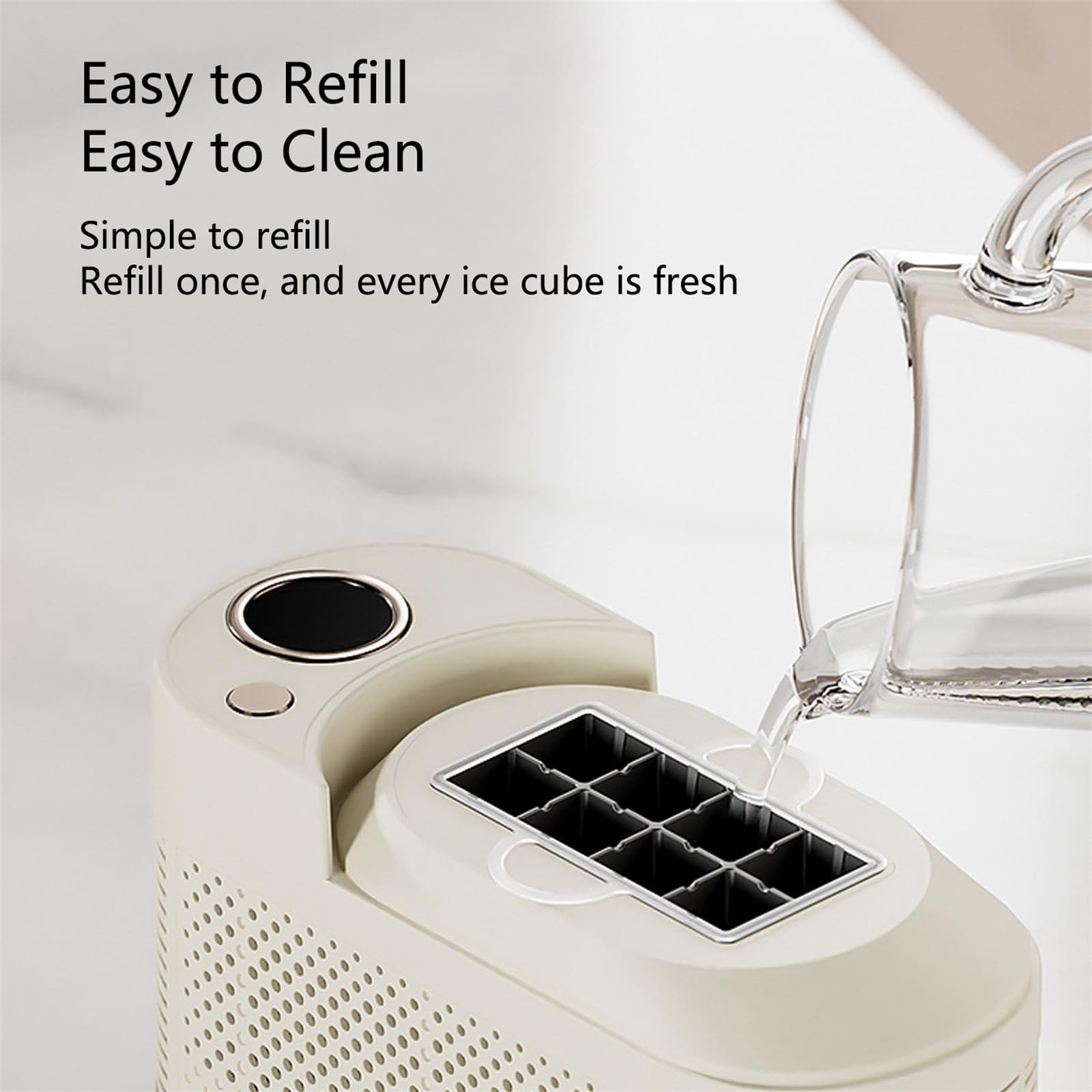 Mini-Máquina De Hielo De Sobremesa, Máquina Portátil Para Hacer Cubitos De Hielo, Herramienta Compacta Para Hacer Cubitos De Hielo Para El Hogar, La Cocina, El Camping Y Las Autocaravanas,C,10 Cubes
