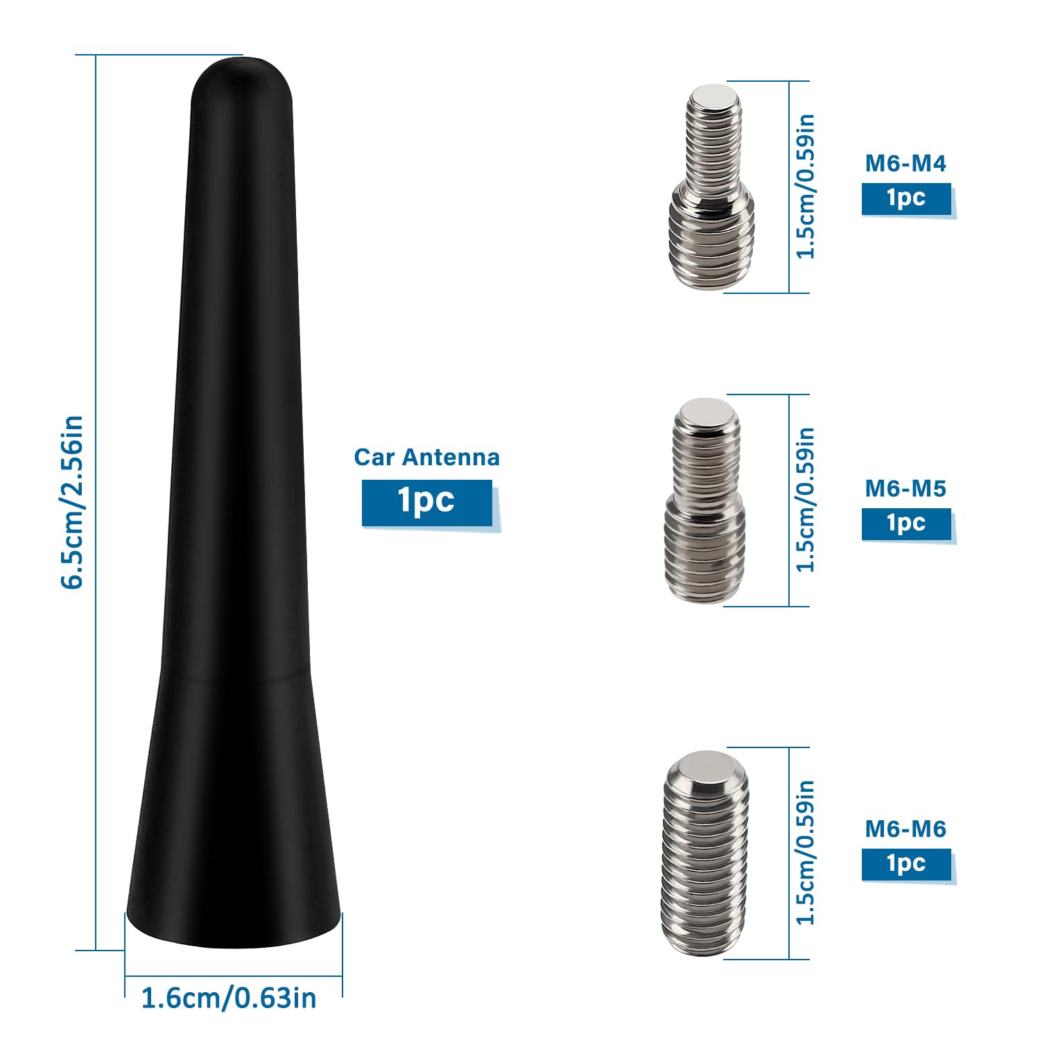 Antenna Corta Tekk Per Nissan Xterra 2000-2015 | Ricezione FM/AM Ottimizzata | 12 Cm