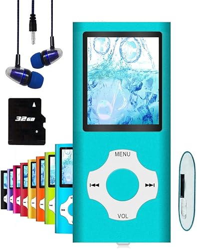 MP3 Player MP4 Player, Hotechs MP3 Music Player with 32GB Memory SD Card Slim Classic Digital LCD 1.82'' Screen Mini USB Port with FM Radio, Voice