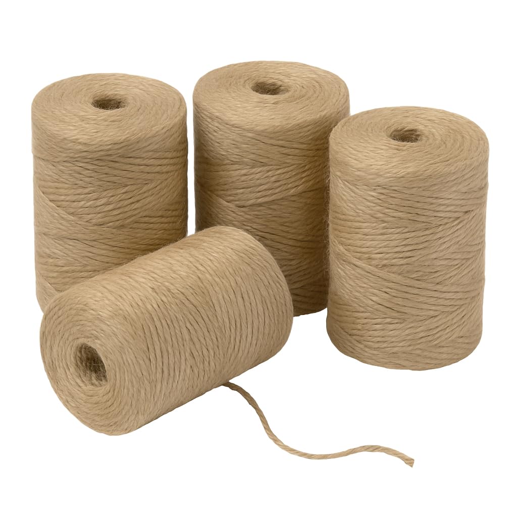 Gardzen 4-Pack Natural Jute Twine