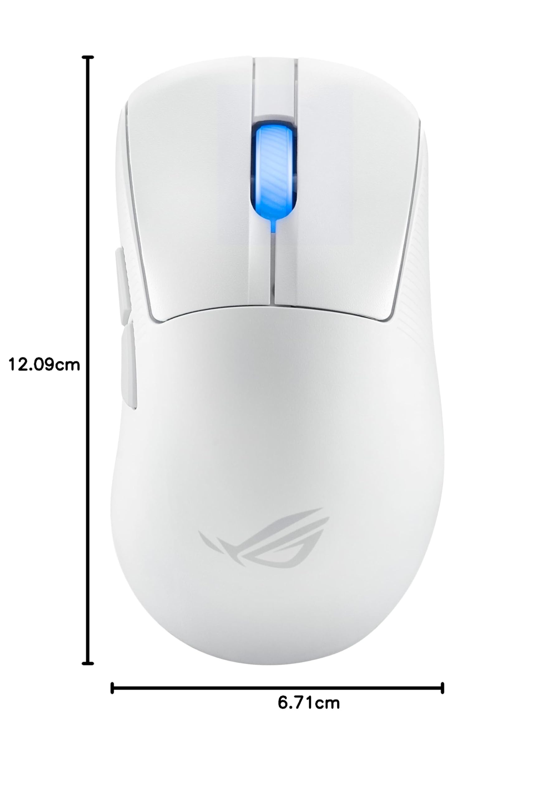 ASUS ROG Keris II Ace Mouse da gioco wireless, leggero 54 g, sensore ottico AimPoint Pro 42K, microinterruttori ottici, SpeedNova Wireless, ROG Polling Rate Booster, eSport e giochi FPS, bianco