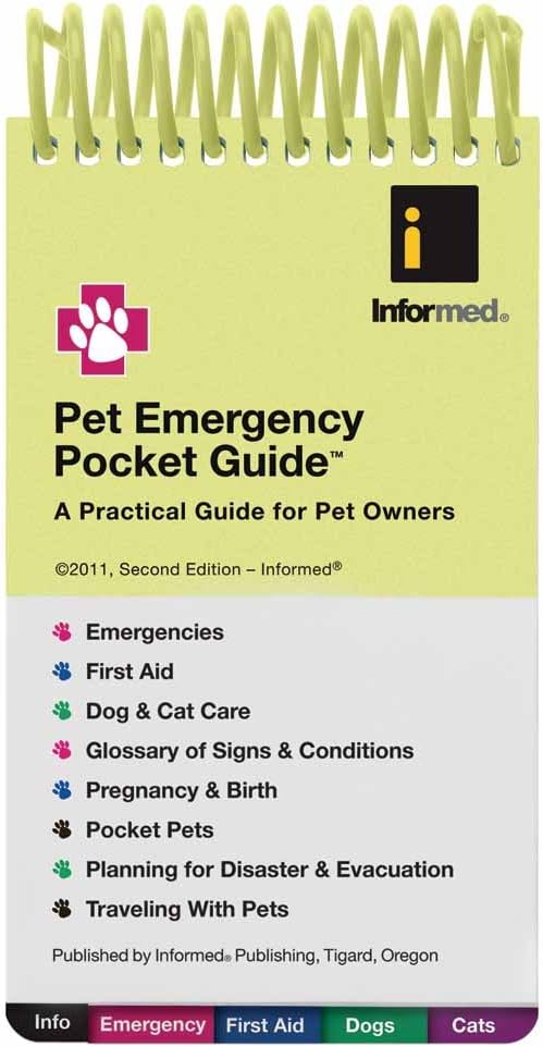Pet Emergency Pocket Guide Spiral-bound – May 25, 2011