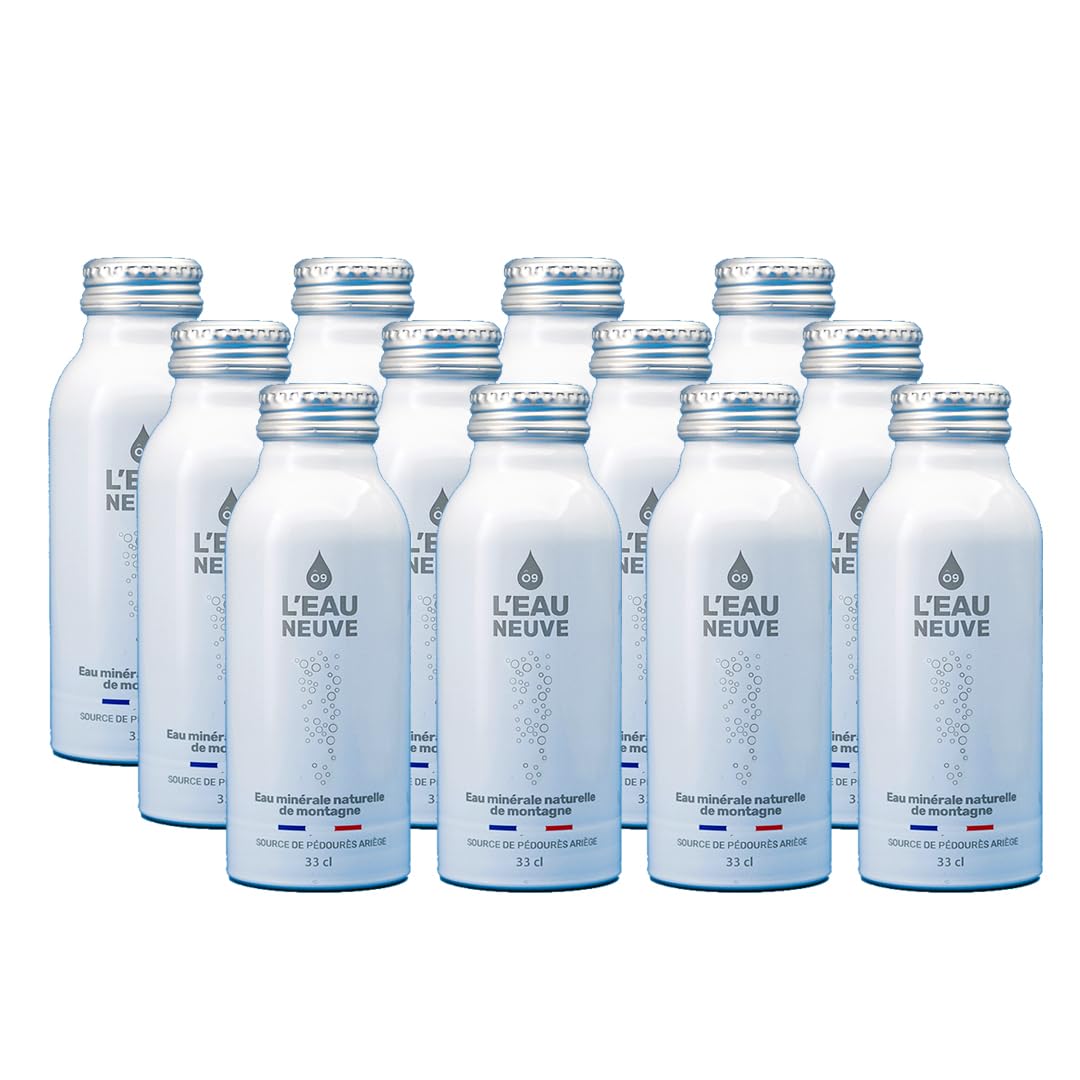 Bottle Can Eau Neuve 12 Bouteilles x 33cl | Eau minérale naturelle Gazeuse avec adjonction de CO2