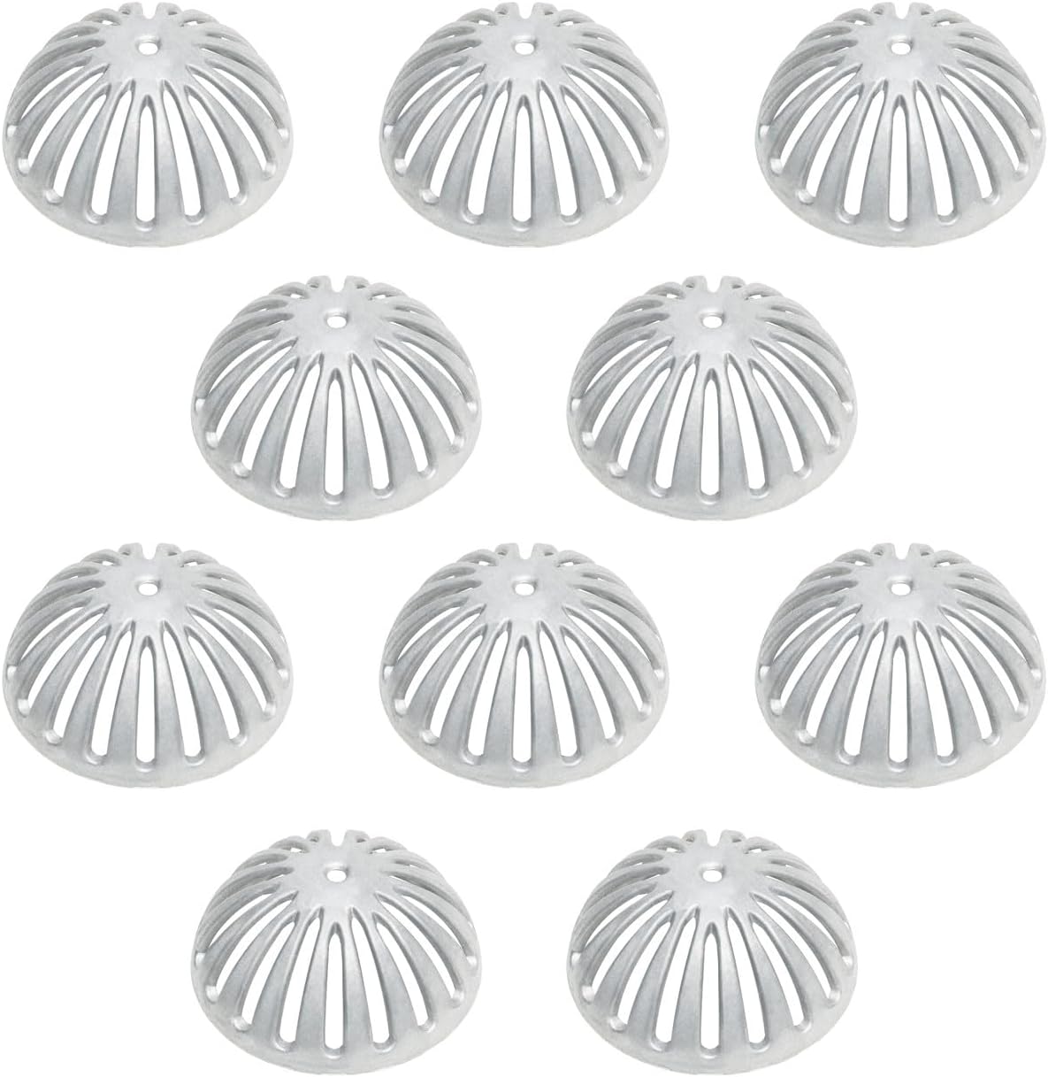 Leyso Heavy Duty Aluminum Drain Covers, Sink Drain Cover, Floor Drain Cover, Dome Strainer Cover for Compartment Sink, Kitchen, Outdoor, Garden, Restaurant 5-1/2" W x 2-1/4"H (10 PCS)