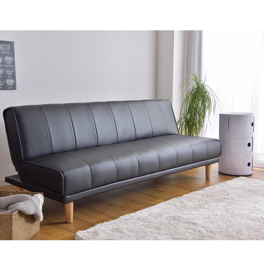 Amazon｜タンスのゲン 3人掛け ソファーベッド 幅180㎝ リクライニング