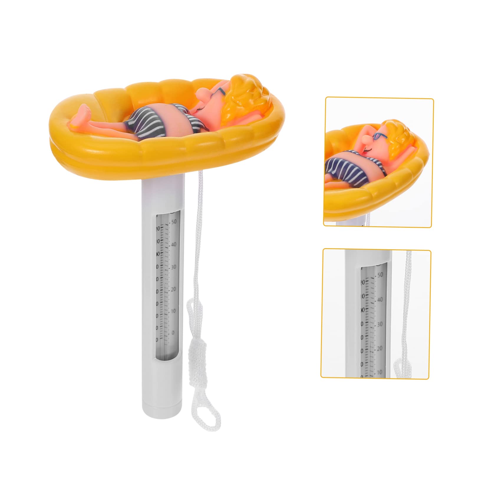 ibasenice 2 pezzi Termometro Galleggiante Cartoon per Piscina Esterno Fuoriterra Temperatura Design per Adatto e