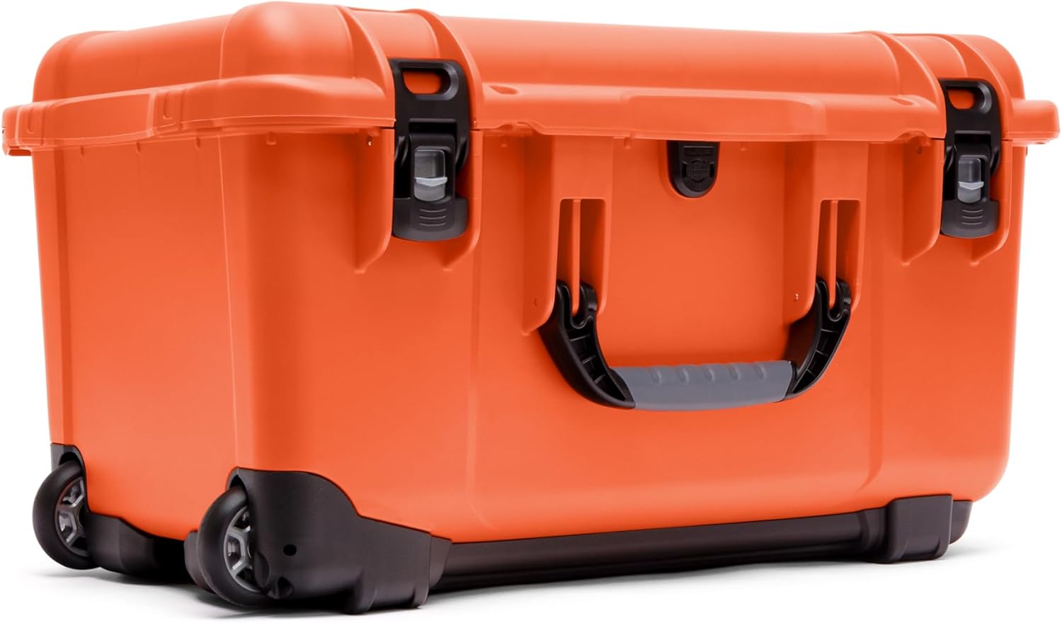 NANUK 938 Survival Gear Storage Case w/Wheels and Lid Organizer-for Preppers, Survivalist, First Aid and Emergencies - Waterproof, Dustproof, and Impact Resistant-Empty (Orange)
