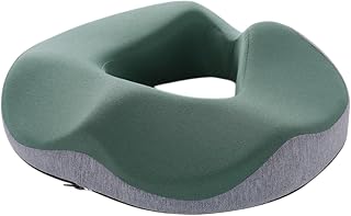 Cojín para Silla de Oficina: cojín de Asiento, cojín Transpirable en de Dona, cojín de Silla Antideslizante, cojín de Asiento Largo, Almohadilla ergonómica para Silla