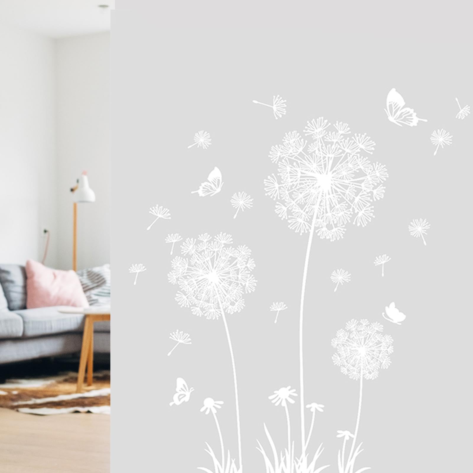 White Wall Decoration Art Stickers Butterflies Flying Self Sticky for Furniture Tiles Mirrors Accessory, 30cmx90cm - Image 4