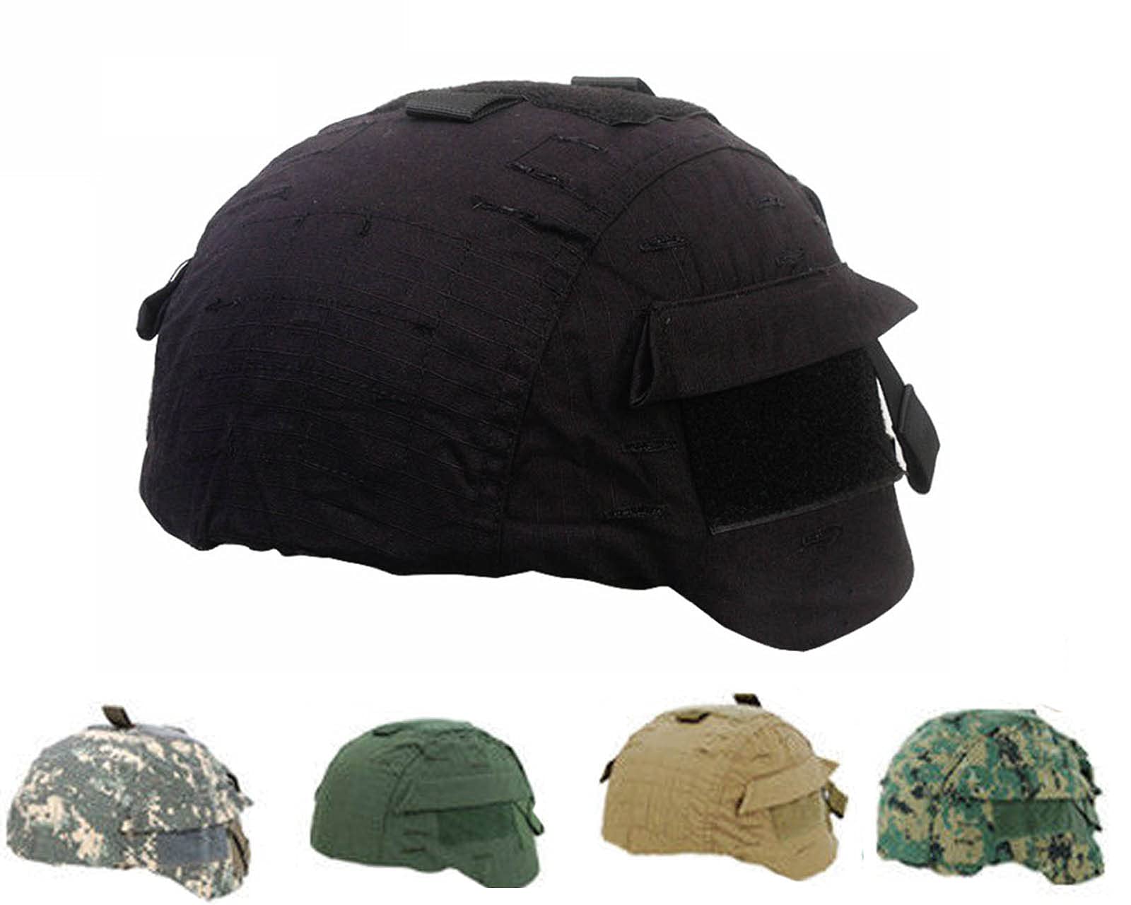 Paintball Equipment, Emerson Airsoft Combat Helmet Cover Tactical MICH Helmet Cover for:MICH 2000 (Black)