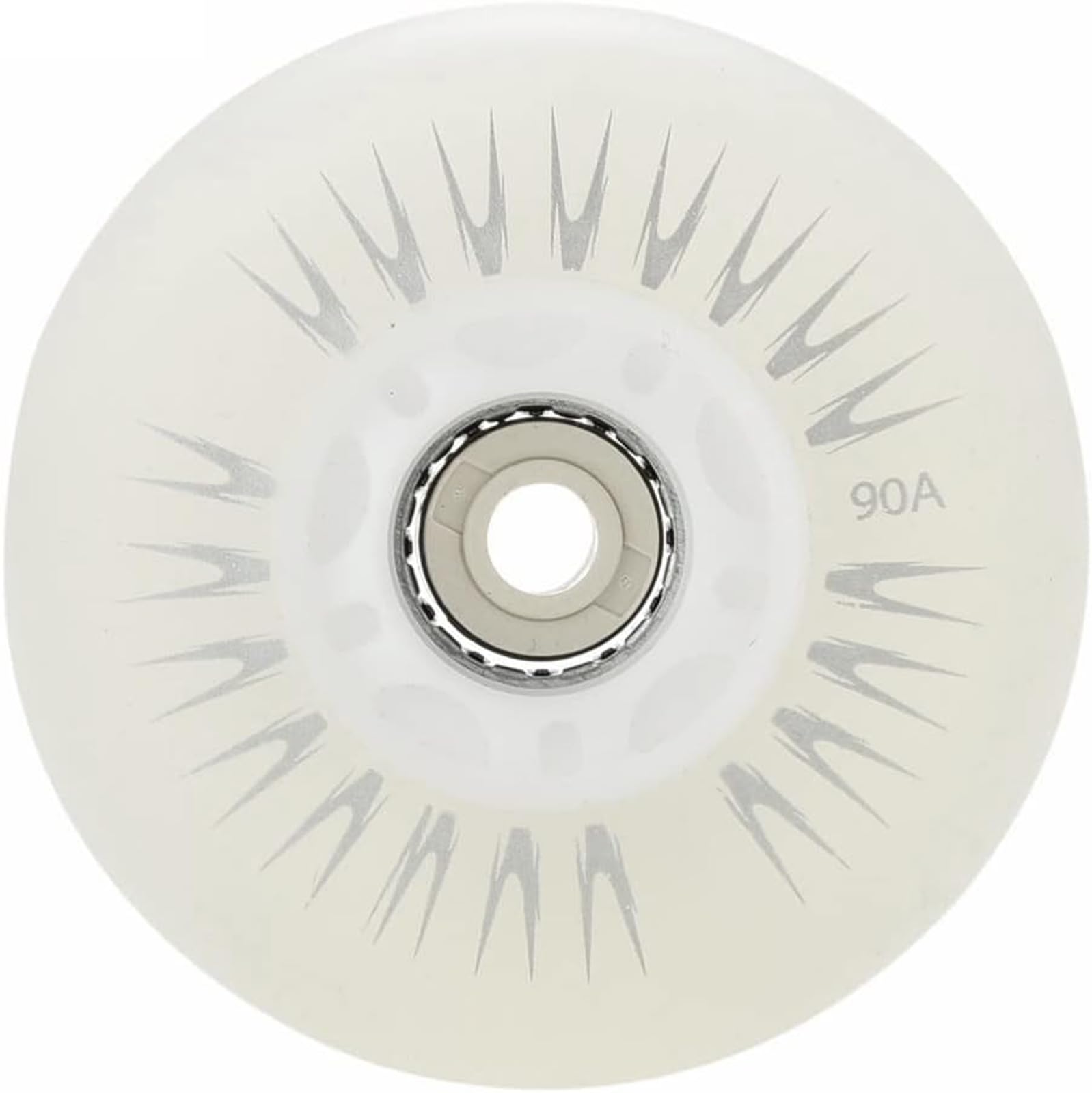 Koła Kółka do rolek inline 8 sztuk Luminous Flash Wymienne kółka z łożyskami Świecące białe 70 mm