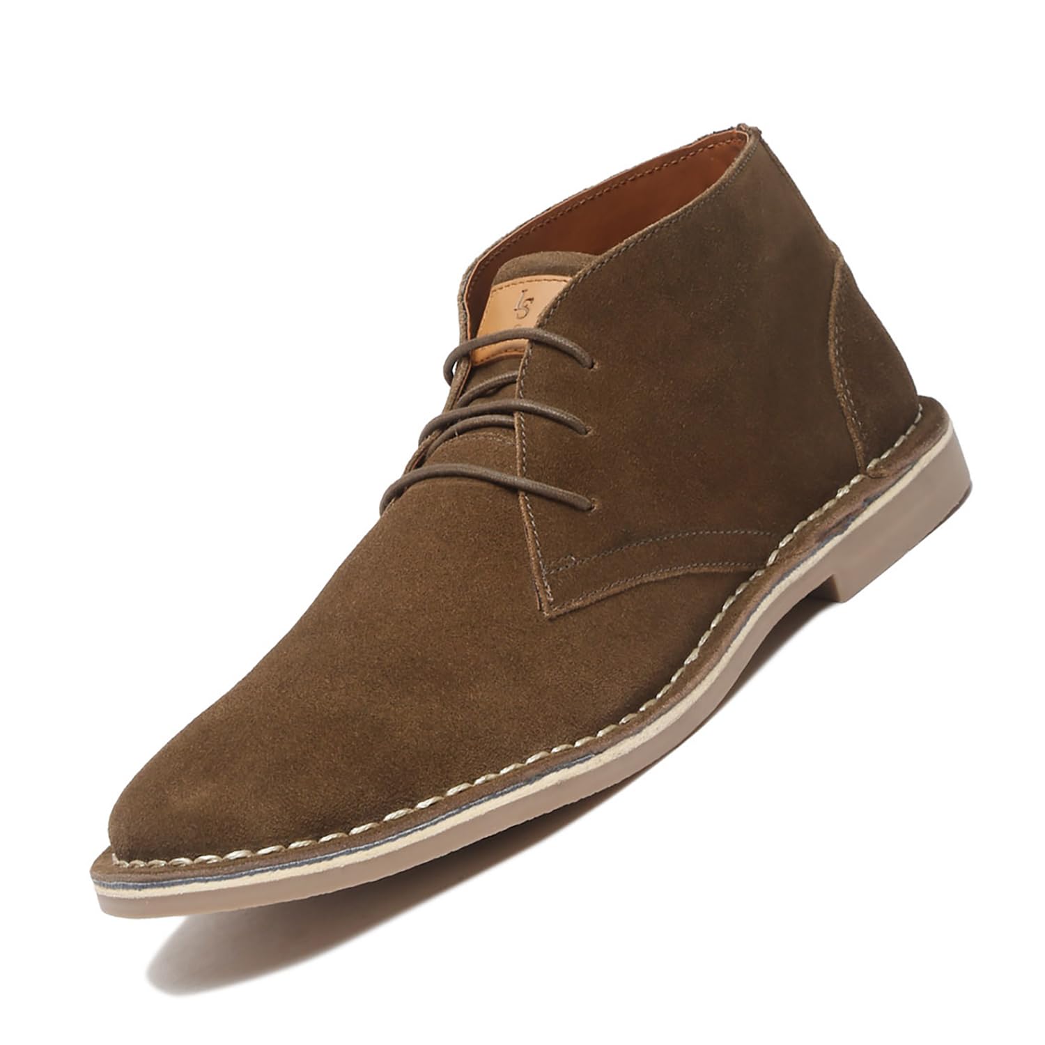 Chukka Boot For Men| Suede Leather Boot for Men| High Ankle Casual Boot | Casual Office & Trekking Shoes | Hiking Boot for Men | Stitch Down Desert Boot | Olive Green [SDSUCKPLOG_]-image-43